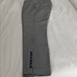Talbots Black and White Houndstooth Ankle Pants